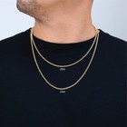 14k Yellow Gold 3mm Miami Cuban Italian Link Chain Necklace Mens Womens 16 - 30 