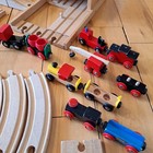 Huge Vintage Brio Train Wooden Lot 90  Pieces  Thomas Train Compatible