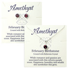 February Birthstone Jewelry Set  Stud Earrings   Necklace Set  Silver Or Gold