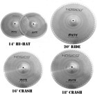 Low Volume Cymbal Pack Mute Cymbal Set 14 hihats 16 crash 18 crash 20 ride 5 Pie