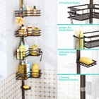 Corner Shower Caddy Organizer - Shower Organizer Corner With Soap Holder  Too   