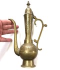 Antique Vtg Arabic Middle Eastern Turkish Brass Coffee Dallah Tea Pot 10   