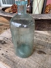 Antique Aqua Blue Medicinal Apothecary Glass Bottle Usa