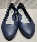 Crocs Lina Shoes Womens 10 Ballet Flat Blue Iconic Comfort Slip On 203404 W6