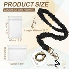 2 Pack Scrunchie Lanyards 4 Card Holder  Black white
