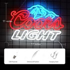 Led Neon Beer Sign Man Cave Home Bar Wall Decor Light Up Mountain Pattern