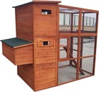 90 6  Large Backyard Wood Chicken Coop Hen House Nesting Box  Run  Cleaning Trap
