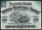 1910 Mexico  Compania Minera  ignacio Rodriguez Ramos  - Mining Company