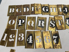 Vintage Brass Metal Stencil Kit  Letters Numbers Signs Reusable Craft  1 Inch