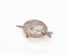 925 Sterling Silver Vintage Brooch Pin Celtic Dark Tone Sword  Bp11593