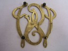 Vintage Brass Trivet George Washington Cypher 10-13 Colonial Guc 