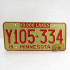 1960-61 Minnesota License Plates Set Of 2  - 13 x 6  P46