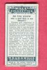 1924 W d    H o  Wills Tobacco Do You Know 2nd Series Tobacco Card  22 Golf Ball