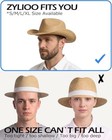 Xxl Straw Cowboy Hat large Size Western Cowgirl Hat big X-large-xx-large Khaki