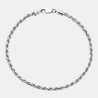 3mm Diamond Cut Rope Bracelet - Solid 925 Sterling Silver Or 14k Gold Vermeil
