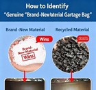 Heavy Duty New Thick Black Garbage Bags 40 Gallon 100 Count Household Trash Bags