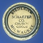 Vintage Catholic Saint Lucy Celluloid Religious Pinback Button No Pin