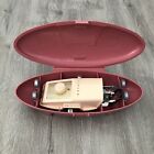 Vintage Singer Button Holer Buttonholer 1960s Mcm Sewing Attachment Pink Case