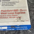 City Of Chicago Cta  Metal Sign 18x24 Bus Stop 2 Sided Damen Plainfield Express