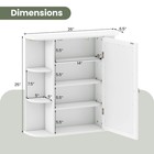 Costway Multipurpose Mount Wall Surface Bathroom Storage Cabinet Mirror White