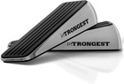 Heavy Duty Door Stopper Wedge 2 Chrome Pcs   Non-slip Rubber And Metal Door S   