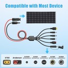 7-in-1 Solar Panel Adapter Connectors 3 6 Feet Universal 110 Cm  Black red
