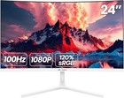 24  Fhd 100hz Curved Monitor  120  Srgb  Hdmi vga  Frameless  White