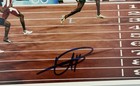 Usain Bolt Signed 8x10 Race Photo Olympics Gold Medalist Jsa Coa