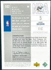 2002-03 Basketball Sp Game Used Kwame Brown  Game-worn Jersey Card  102 Nmmt