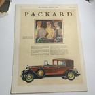 1928 Packard Auto Car Ad Pretty Lady   s Funky Topless Drivers Seat