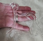 Vintage 1970s Hand Blown Glass Unicorn Horse Clear 4 5  Delicate Figurine