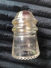 Vintage Hemingray-9 Clear Glass Insulator Made In Usa 45-48 Beaded Base