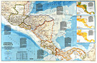     1986-4 April Central America Mexico Past   Present National Geographic Map  A1