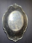 Vintage International Silver Co 448 Oval Floral Candy Nut Trinket Dish Tray 8 5 
