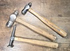 Vintage Auto Body Hammer Lot Tools Dinging Hammer W 3  Pick   Ball Peen 3pc Lot