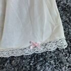 Vtg Tks Basics Girls Youth Half Slip Yellow Nylon Lace Trim Made In Usa Size 10