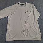 Nike Swim Shirt Youth Xl White Dri Fit Ragland Long Sleeve Upf 40 