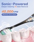Sonic Electric Toothbrushes For Adults - Rechargeable With Travel Case  8 Brush