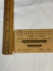 Vintage 1963   64 Achievement Award Womens Bowling Metal Card