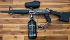 Paintball Gun Lot Tippmann A5 With M16 Stock And Barrel  Cammo Skin  Nitro Tank 