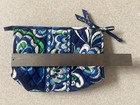 Vera Bradley Mediterranean Blue  medium Cosmetic Bag   Plastic Lined Inside