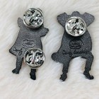 Custom Bts Taehyung Jungkook Happy Dance Kpop Pin W  Leopard Coat   Mask
