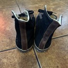 Vtg Converse Chuck Taylor All Star High Top Suede Shoes Black Mens 12 5 Made Usa