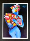 Peter Max   Beautiful   Pop Art  Signed Vintage Print    New White Frame
