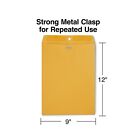 Staples Brown Kraft Clasp Envelopes 9  X 12  250 box 487493