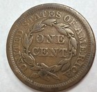 1857 Braided Hair Large Cent - The Last Year Of Large Cents