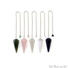 Gemstone Pendulum  Healing Pendant  100  Natural Gemstone  Dowsing  19x48mm