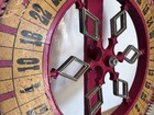 Vintage 1920s Antique Gambling Wheel Wood Carnival Game Board   Circus Roulette