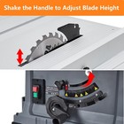 10 Inch Table Saw 15 Amp 5000rpm Powerful Tablesaw With Stand   Protective Cover