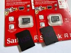 2pc New Sealed 32gb Sandisk Micro Sdhc Memory Card   Sandisk Adapter Camera cell